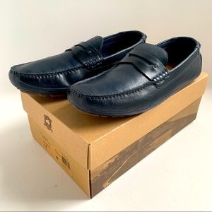 Mens Size 12 Genuine Blue Leather Trask Driving Loafers Moccasins Super Comfy
